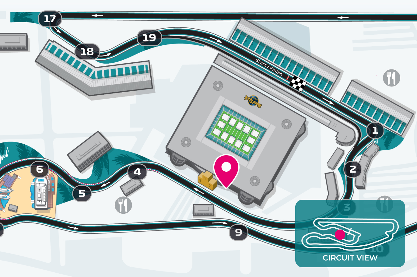 The 72 Club_2026 72 club location on map of circuit
