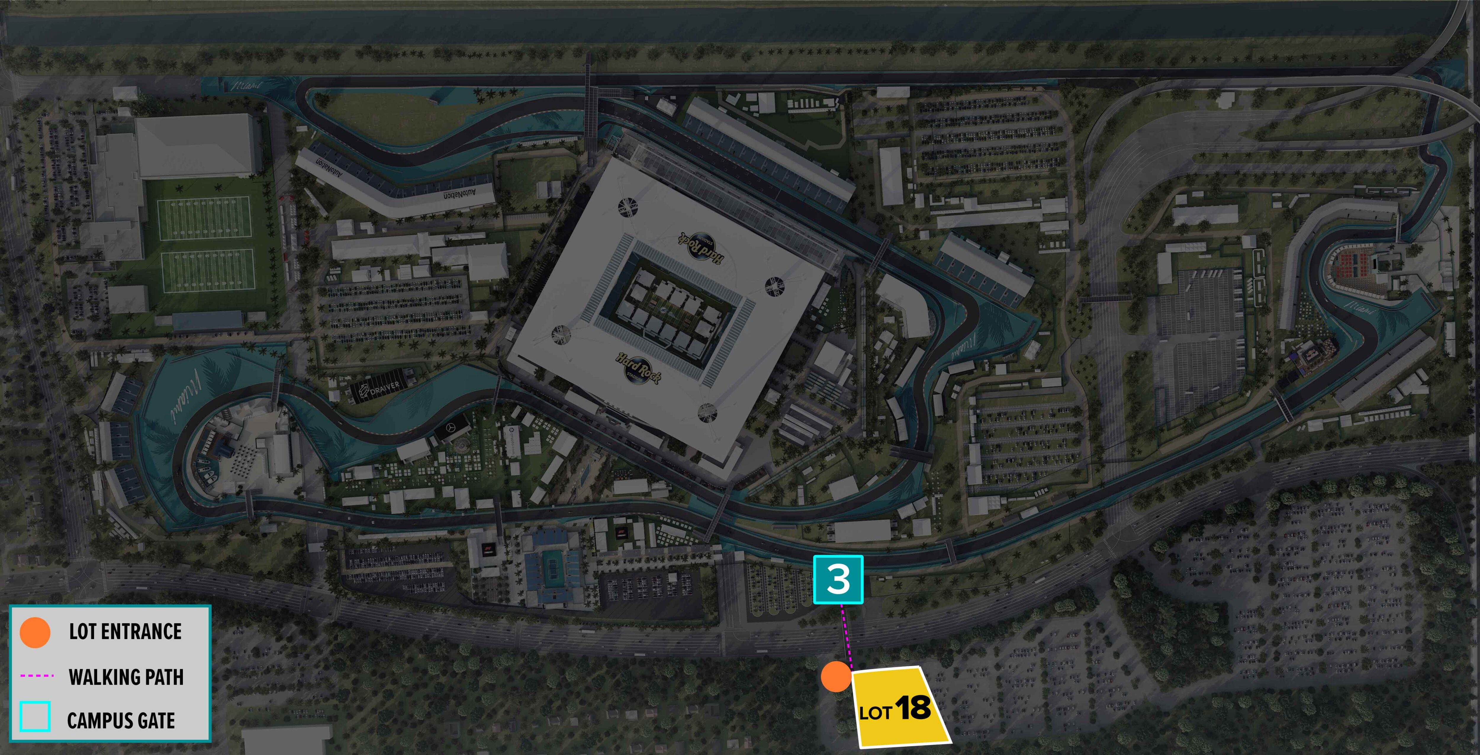 Parking and Lot Information - F1 Miami Grand Prix