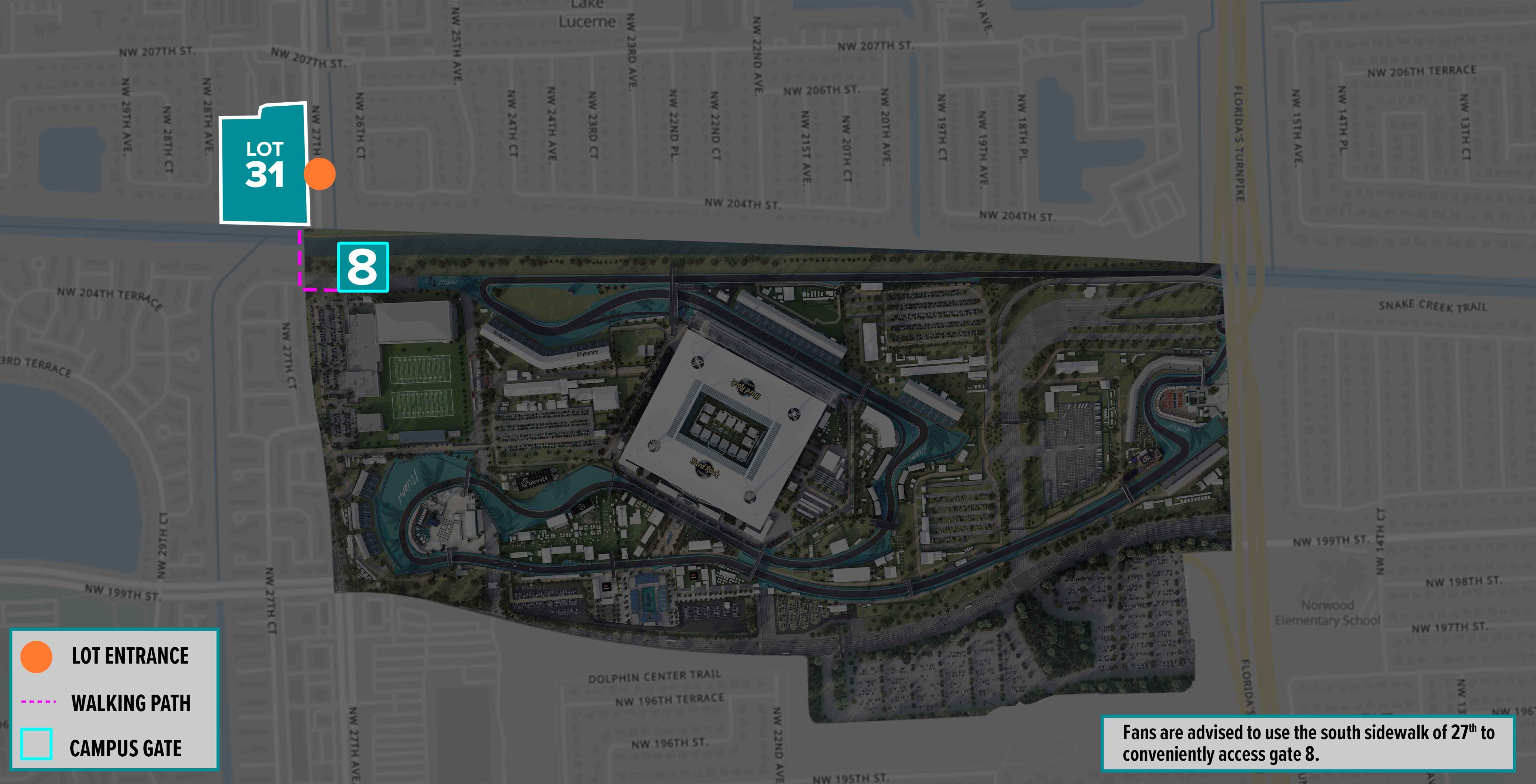 Parking and Lot Information - F1 Miami Grand Prix