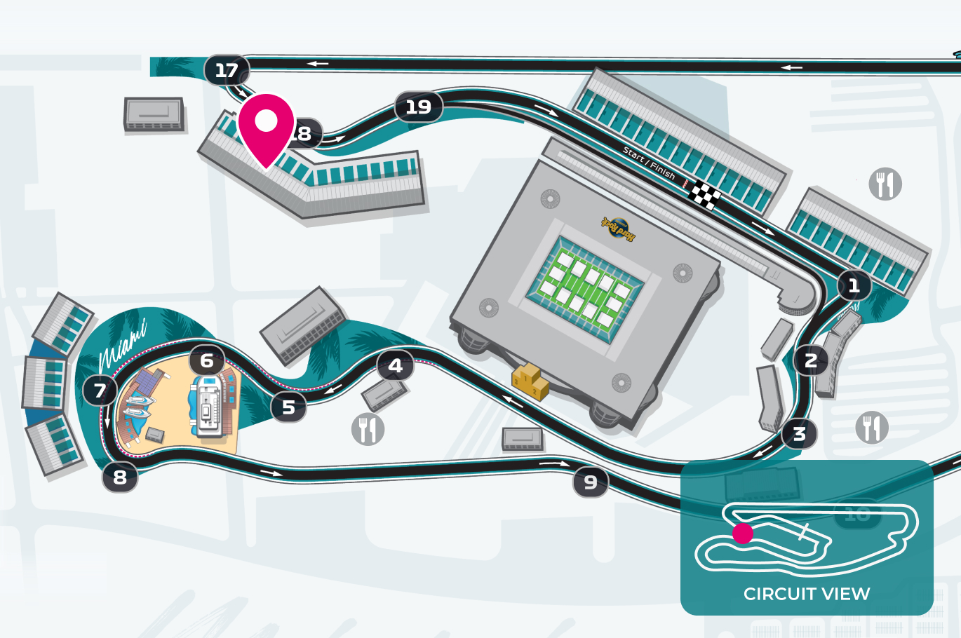 Turn 18 Suites_2026 Turn 18 Suites location on circuit map