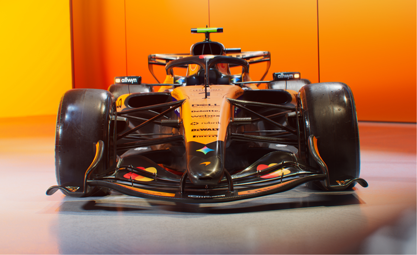 McLaren racing front view