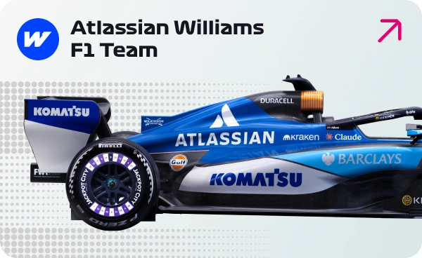 Williams Team Grandstand F1 team postcard