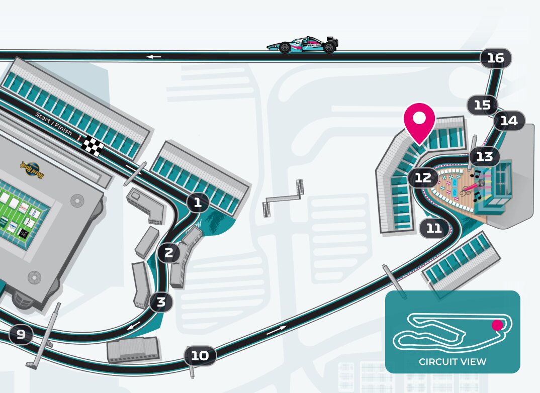 Turn-12-gs-map F1 Miami - Map Beach Grandstands