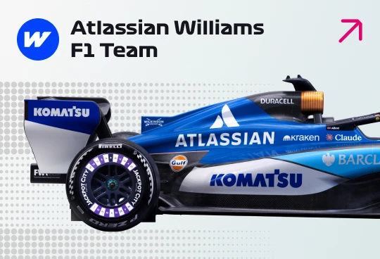 Williams Team Grandstand F1 team postcard