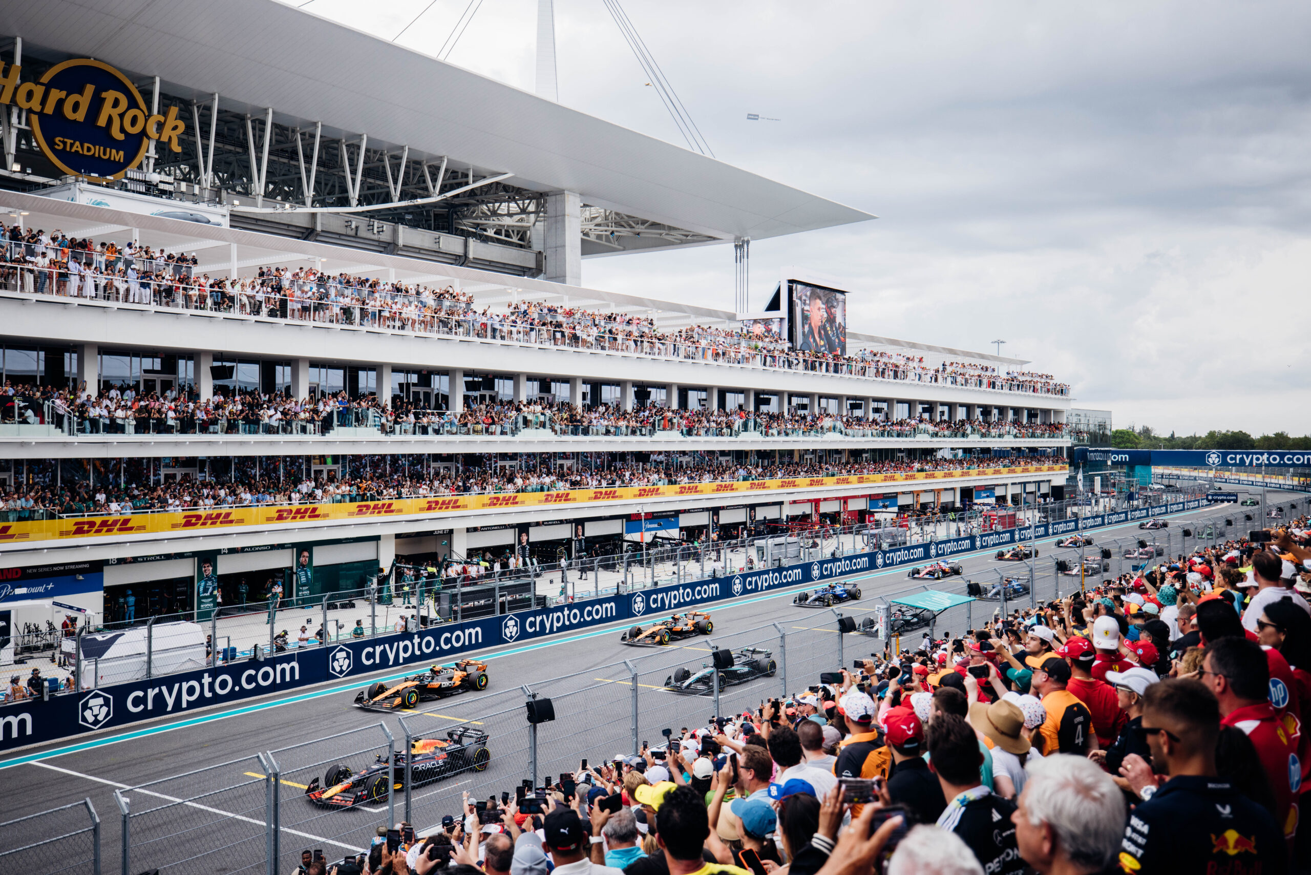 View from the grandstands at the Miami Grand Prix