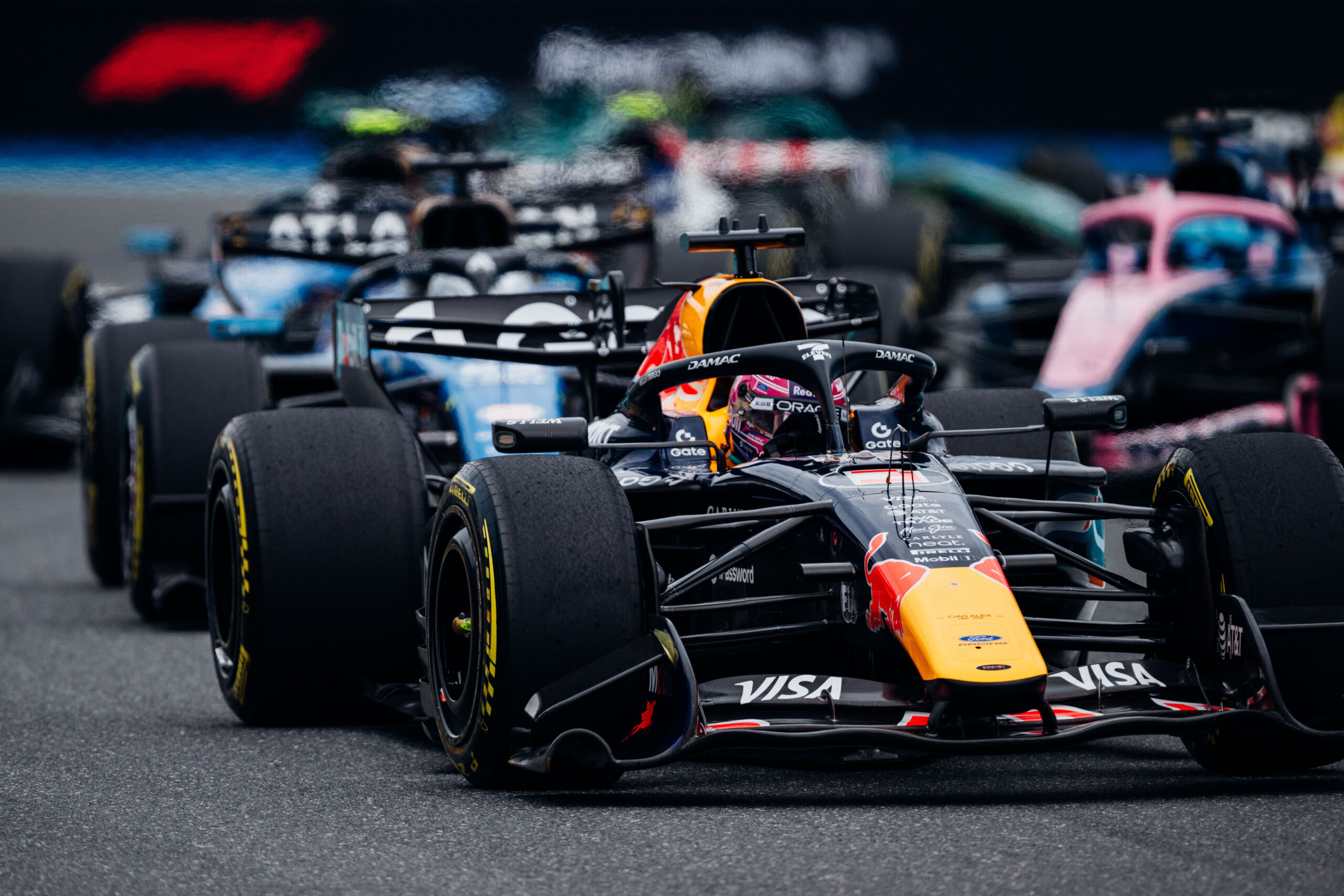 Cars on F1 Miami GP track