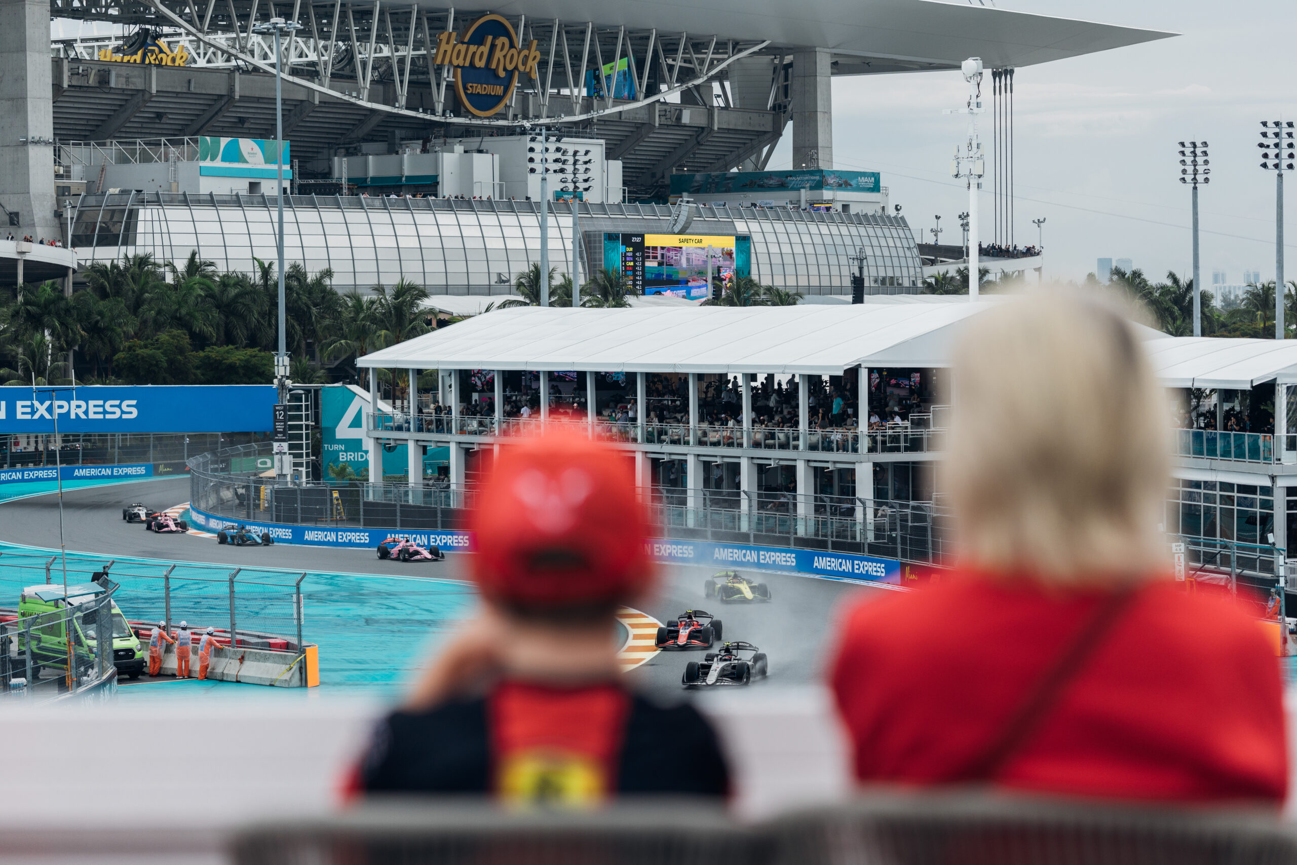 Ferrari fans watch the 2026 F1 Miami Grand Prix